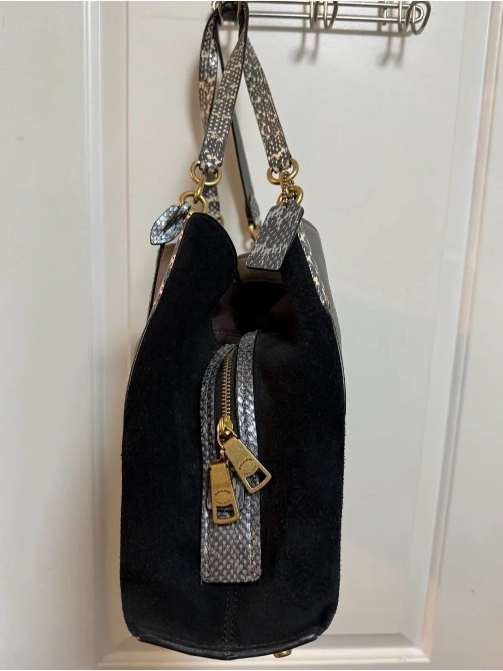 Coach Dalton 31 in “exotic” colorway. Snakeskin style straps.